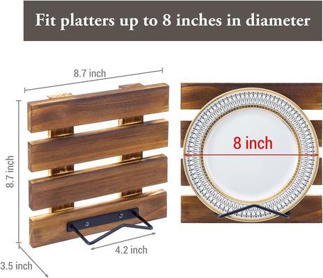 Προσαρμοσμένο μέγεθος Ρουστικό καμένο στερεό ξύλο και μαύρο μέταλλο