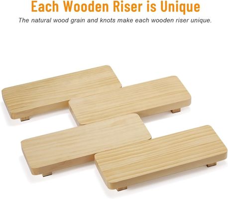24x13x22cm Pine Wood Riser Υπέροχο για διακόσμηση σπιτιών και μικρά φυτά στέκεται Ρουστικά ξύλινα δίσκια