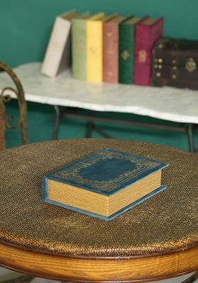 Χειροποίητο ξύλινο διακοσμητικό βιβλιοειδές κουτί αποθήκευσης μπιχλιμπίδων με εκτύπωση σε μεταξοειδές οθόνο/καμένο