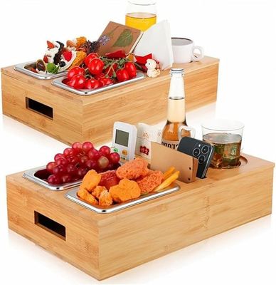 Πακέτο δώρου Αποσυναρμολογήσιμο κάλυμμα Κύπελλο και κάλυμμα ποτού με δίσκο για σνακ για το κέντρο του καναπέ