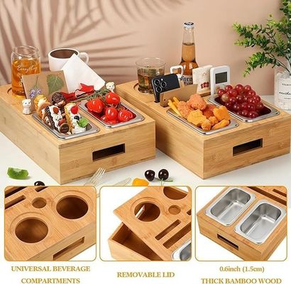 Πακέτο δώρου Αποσυναρμολογήσιμο κάλυμμα Κύπελλο και κάλυμμα ποτού με δίσκο για σνακ για το κέντρο του καναπέ