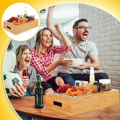 Πακέτο δώρου Αποσυναρμολογήσιμο κάλυμμα Κύπελλο και κάλυμμα ποτού με δίσκο για σνακ για το κέντρο του καναπέ