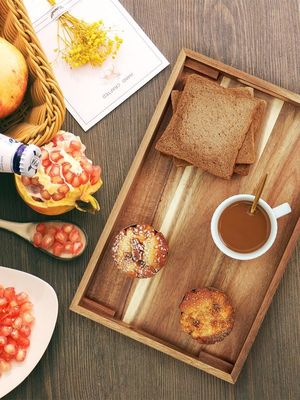 12.6"x12.6"x1.96" Χρωματιστές μπλοκ ξύλου Πινακίδιο για την κουζίνα