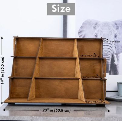 Ζεστό ξύλινο 3 βαθμίδες κοσμηματοπωλείο με Custom Silk-screen εκτύπωση σχεδιασμού