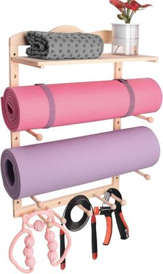 Κουζίνα Αποθήκευση Rack Yoga Mat Κρατητής τοίχος Mount για Custom Size Οργάνωση γυμναστήριο
