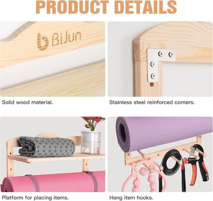 Κουζίνα Αποθήκευση Rack Yoga Mat Κρατητής τοίχος Mount για Custom Size Οργάνωση γυμναστήριο