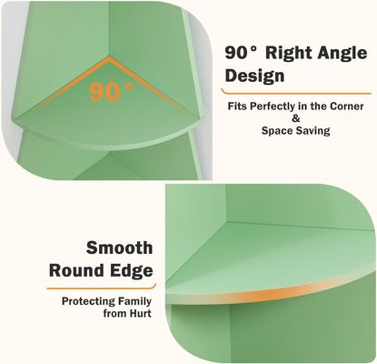 Στυλ σχεδιασμού Σύγχρονα ψηλά γωνιακά ράφια για παιδιά 5 επίπεδα δέντρο βιβλιοθήκη γωνιακό βιβλιοθήκη