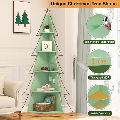 Στυλ σχεδιασμού Σύγχρονα ψηλά γωνιακά ράφια για παιδιά 5 επίπεδα δέντρο βιβλιοθήκη γωνιακό βιβλιοθήκη