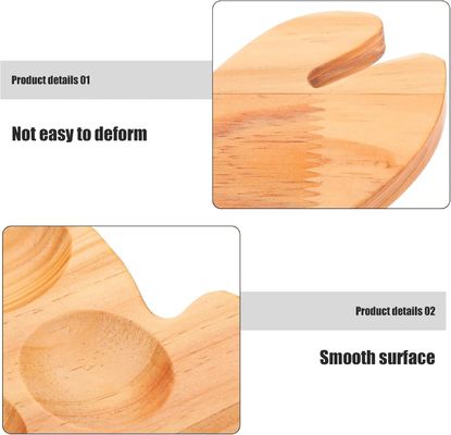 Προσαρμοσμένο 202407 Κουνελινό δίσκο Διακοσμημένα αυγά Συνταγές θαλασσινών Δίσκο για σέρβις Σκευάσματα κουζίνας για το σπίτι Δίσκοι με ξύλινα αυγά