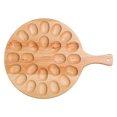 24 τρύπες ξύλινο δίσκο για την αποθήκευση των σκευών κουζίνας