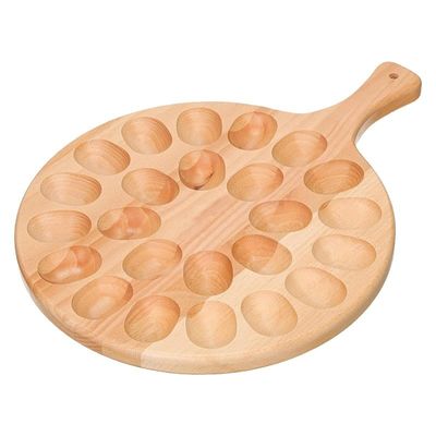 24 τρύπες ξύλινο δίσκο για την αποθήκευση των σκευών κουζίνας