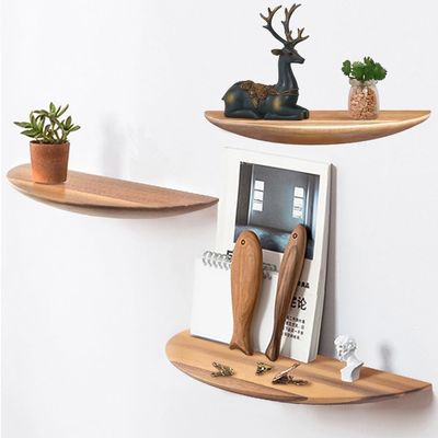 Πακέτο δώρων Σετ από 3 Ακασία ξύλινα πλωτά ράφια για σαλόνι κρεβατοκάμαρα αγροτικό σπίτι