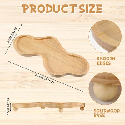 202407 Ξύλινο διακοσμητικό δίσκο Ακανόνιστο ξύλινο βάθρο για διακόσμηση σπιτιού