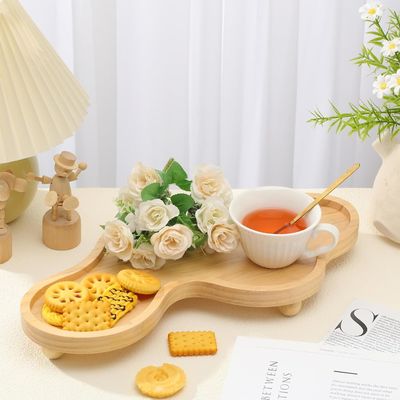 202407 Ξύλινο διακοσμητικό δίσκο Ακανόνιστο ξύλινο βάθρο για διακόσμηση σπιτιού