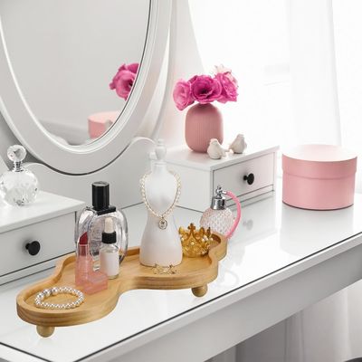 202407 Ξύλινο διακοσμητικό δίσκο Ακανόνιστο ξύλινο βάθρο για διακόσμηση σπιτιού