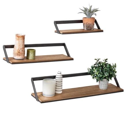 Προσαρμοσμένο λογότυπο Οικιακή διακόσμηση Σετ από 3 μαύρα/φυσικά ξύλινα συρτάρια