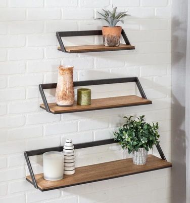 Προσαρμοσμένο λογότυπο Οικιακή διακόσμηση Σετ από 3 μαύρα/φυσικά ξύλινα συρτάρια