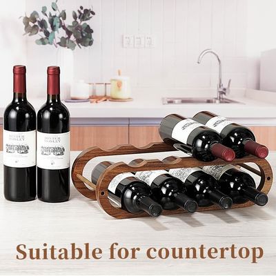 Χειροποίητο Ακασία 2 Tier Wine Rack και οργανωτής μπουκαλιών νερού για το ντουλάπι Custom Order