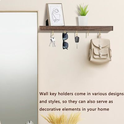 Χωρίς κόπο εγκατεστημένος οικιακός κάτοχος κλειδιών Rack κρεμασμένος οργανωτής με μεγάλες ποσότητες γάντζους