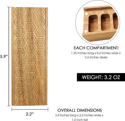 Ακακία ξύλο 7 Ημέρες Εβδομαδιαίο χάπι Κουτί χάπι Οργανωτής για βιταμίνες Ημερήσια συμπληρώματα