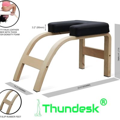 Ισορροπία Επαγγελματική Γιόγκα Inversion Bench Ραστικό στυλ με ξύλινο υλικό και υποστήριξη κεφαλιού