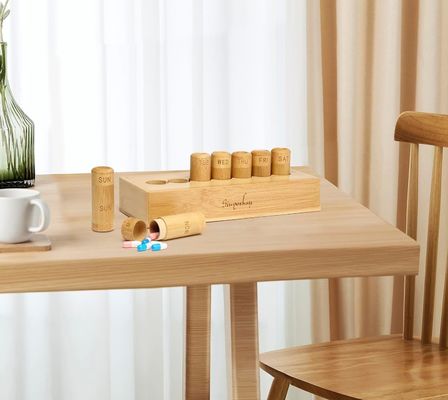 Περιβαλλοντικώς φιλικό σχεδιασμό για τα βιταμίνες και τα συμπληρώματα σε κουτί από μπαμπού