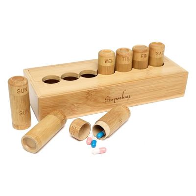 Περιβαλλοντικώς φιλικό σχεδιασμό για τα βιταμίνες και τα συμπληρώματα σε κουτί από μπαμπού