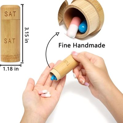 Περιβαλλοντικώς φιλικό σχεδιασμό για τα βιταμίνες και τα συμπληρώματα σε κουτί από μπαμπού