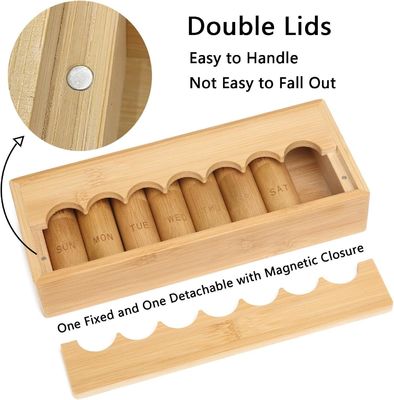 Περιβαλλοντικώς φιλικό σχεδιασμό για τα βιταμίνες και τα συμπληρώματα σε κουτί από μπαμπού