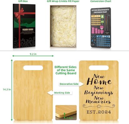 Προσαρμοσμένη πλακέτα κοπής μπαμπού με λαβή και λειτουργία διατήρησης ελαίου