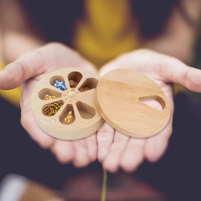 7ημερησίως οργανωτής χάπια Κουτί Κουτί Twist Top Design ξύλινο κουτί χάπια για τη φαρμακευτική βιταμίνη Custom