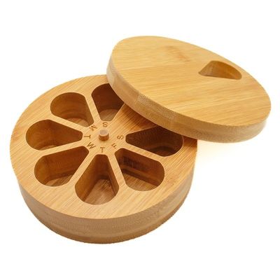 202405 ξύλινο καθημερινό εβδομαδιαίο ταξιδιωτικό χάπι οργανωτής και κάλυμμα χάπις βιταμίνης φαρμακευτικό κουτί