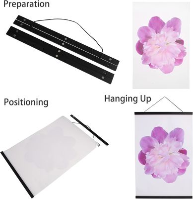 Προσαρμοσμένο λογότυπο Δικαιούμενο ξύλο Α4 6X24 16X22 16X20 Κρεμάστρα 16 ίντσες πλάτος