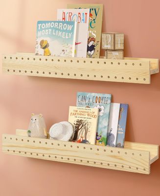 Φυσικό ξύλο DIY τοίχωμα βιβλιοθήκη σύγχρονη τοίχωμα τοποθετημένα ράφια OEM βιβλιοθήκη