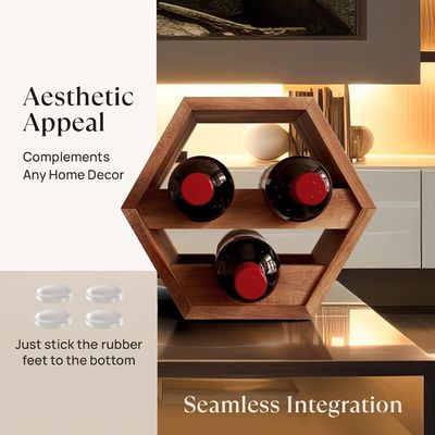 3 μπουκάλια Ακασία Κρατητής μπουκάλων κρασιού Στυλάτο κρασί Αποθήκευση στο σπίτι Προσαρμοσμένη παραγγελία Αποδέχεται