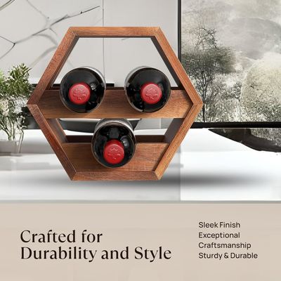 3 μπουκάλια Ακασία Κρατητής μπουκάλων κρασιού Στυλάτο κρασί Αποθήκευση στο σπίτι Προσαρμοσμένη παραγγελία Αποδέχεται