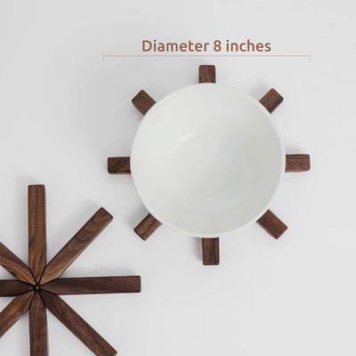 Φυτικό σχήμα Trivet Set για ζεστά πιάτα Μαύρο Walnut Coaster και Κρατήρα από την εκτύπωση