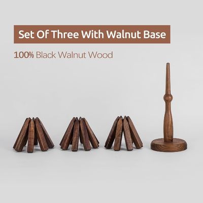 Φυτικό σχήμα Trivet Set για ζεστά πιάτα Μαύρο Walnut Coaster και Κρατήρα από την εκτύπωση