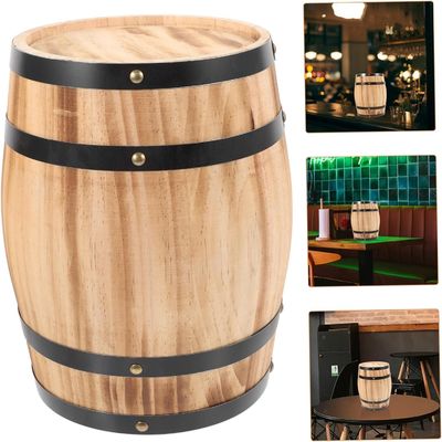 Ξύλινο βαρέλι κρασιού με ουίσκι φυσικό ξύλινο βαρέλι για τοτόφου με μέλι