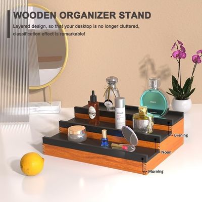 Προσαρμοσμένο λογότυπο αποδεκτό ξύλινη κολόνια σταθμός οργανωτής αρώματος με κρυμμένο comp