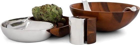 13 ίντσες Ακασία ξύλο και μέταλλο κράμα Τυρί Εστιατόριο τέλεια για το σπίτι διασκέδαση