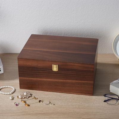 Τύπο χειρισμός γυαλιστερό στρώμα ξύλινο κουτί αποθήκευσης με κάλυμμα ανταγωνιστικό 11x 8.9x4.9