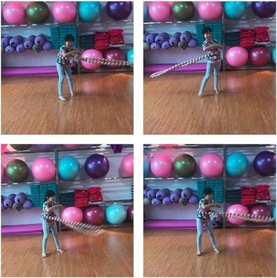 Χειροποίητο φυσικό ξύλινο χούλα με βάρος για γυμναστική 8.4 x 8.4 x 4.1cm