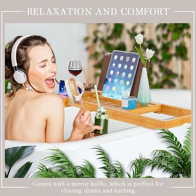 Επεκτάσιμο ξύλινο δίσκο μπάνιου καρέκλα με βιβλίο και κάθισμα τηλεφώνου Προσαρμοσμένο λογότυπο αποδεκτό