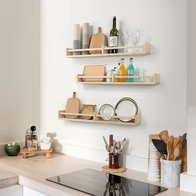 Κεραμίδας κρεμασμένος στο τοίχωμα Σετ από 3 ξύλινα πλωτά ράφια βιβλίων για διακόσμηση και αποθήκευση δωματίου παιδιών