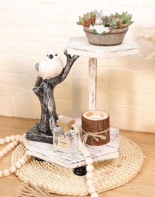 Δυοεπίπεδης εξαγωνική ξύλινη οθόνη λευκό δίσκο για την κουζίνα και το μπάνιο