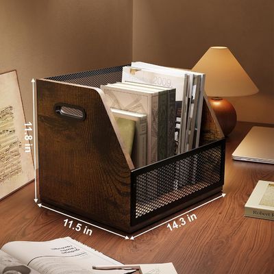 Κουτί αποθήκευσης δίσκων βινυλίου Retro Brown για ανθεκτικό κιβώτιο δίσκων LP και λειτουργικό σχεδιασμό