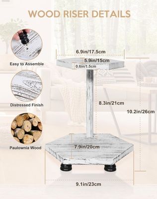 Δυοεπίπεδης εξαγωνική ξύλινη οθόνη λευκό δίσκο για την κουζίνα και το μπάνιο