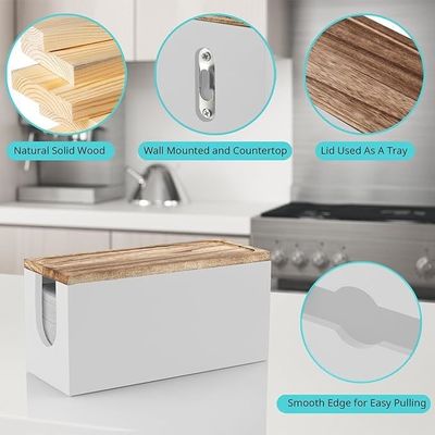 Στυλ μοντέρνου σχεδιασμού Λευκό ξύλινο χαρτί μπάνιου με καπάκι