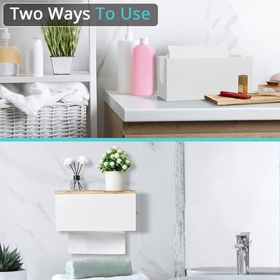 Στυλ μοντέρνου σχεδιασμού Λευκό ξύλινο χαρτί μπάνιου με καπάκι